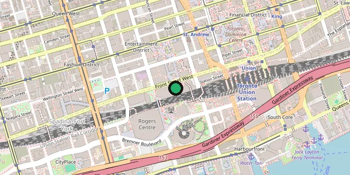 Map of the area around Metro Toronto Convention Centre