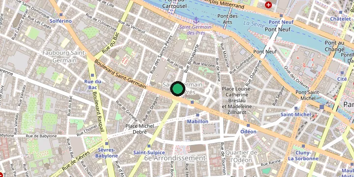 Map of the area around Hôtel de l'Industrie