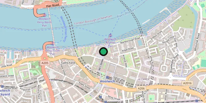 Carte du quartier de Woolwich Works