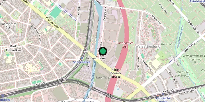 Mapa de la zona de Estrel Berlin