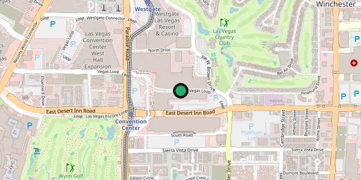 Map of the area around Las Vegas Convention Center